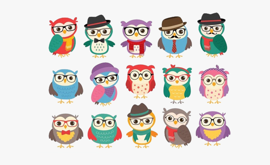 Owls Clipart Glass - Coruja De Oculos Png, Transparent Clipart