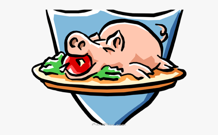 Pig With Apple, Transparent Clipart