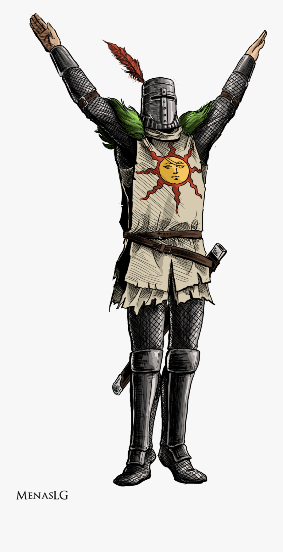 Dark Souls Clipart Sun Emblem - Solaire From Dark Souls, Transparent Clipart