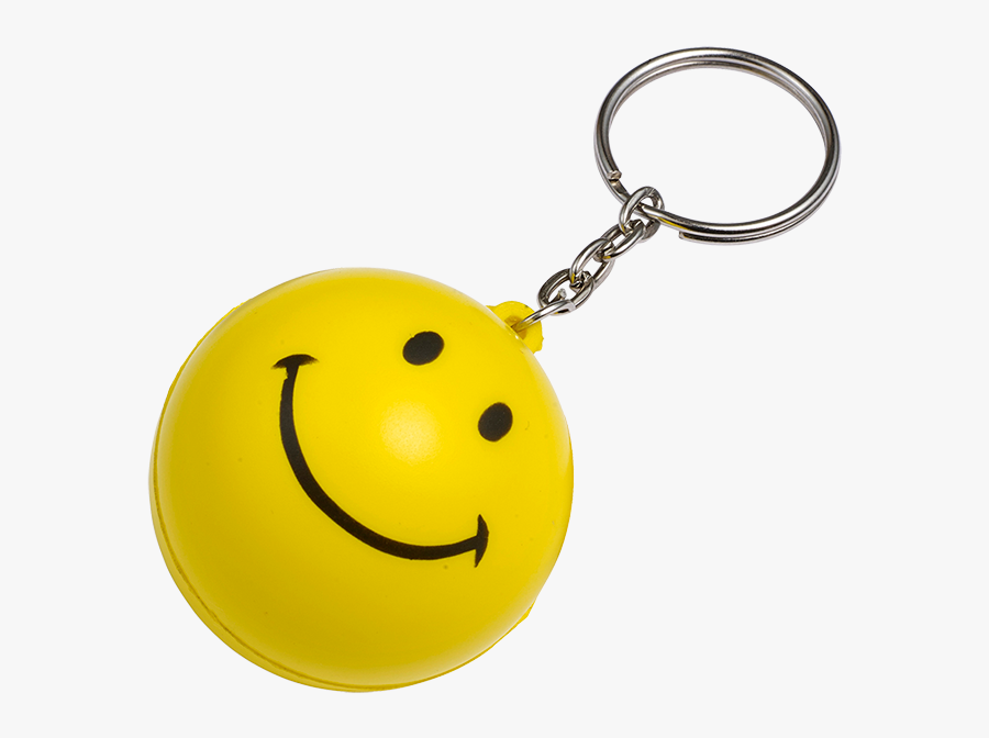Smiley Emoji Keychain - Key Ring Of Smiley, Transparent Clipart