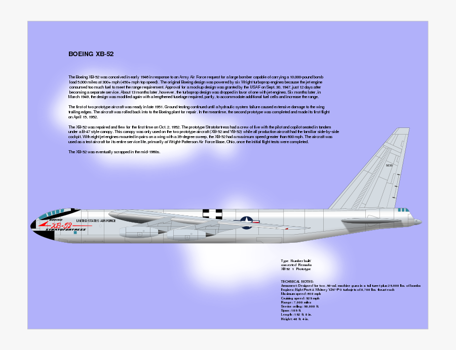 Xb-52 - Narrow-body Aircraft, Transparent Clipart