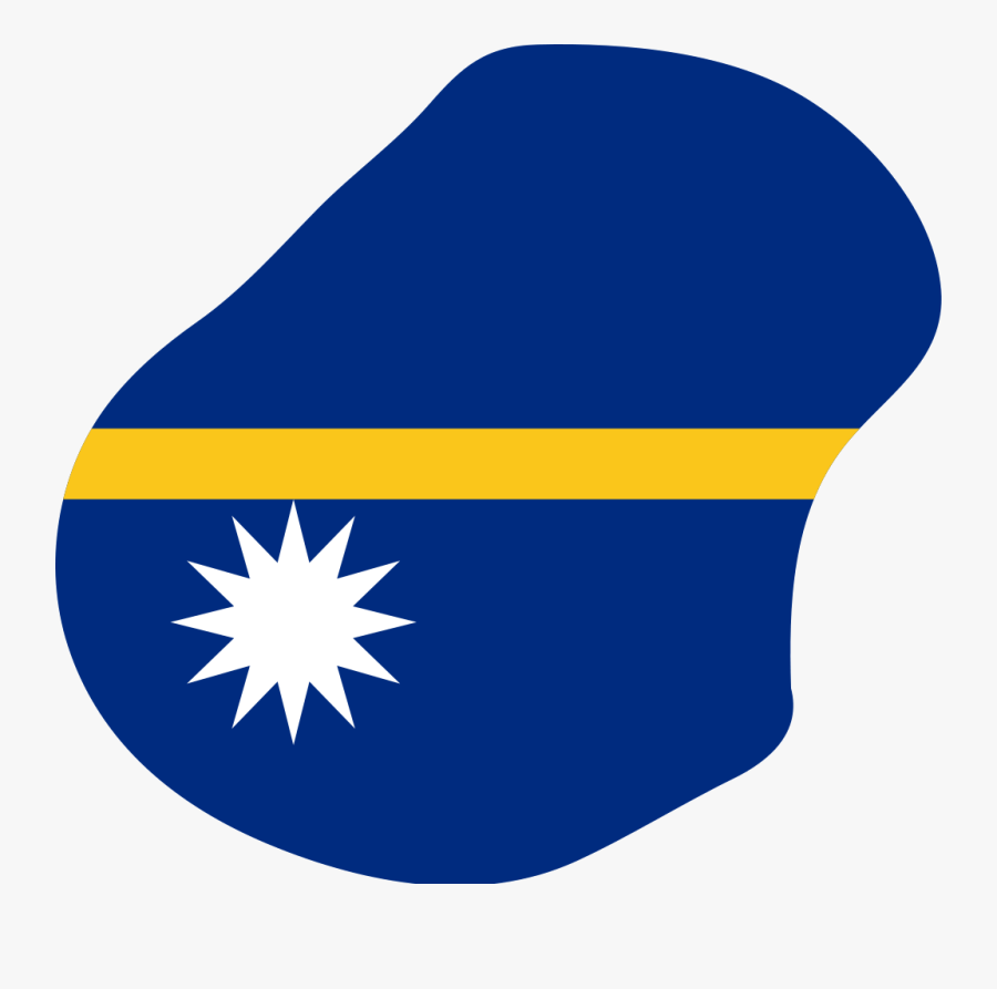 Nauru Map And Flag, Transparent Clipart