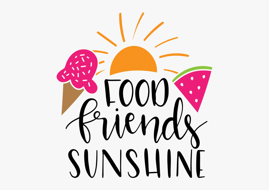 Food Friends Sunshine - Food For Summer T Shirts, Transparent Clipart