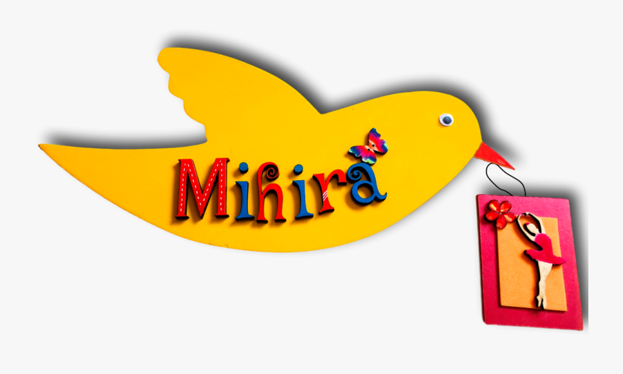 Bird Shape Nameplate For Boys And Girls Age Less Then, Transparent Clipart