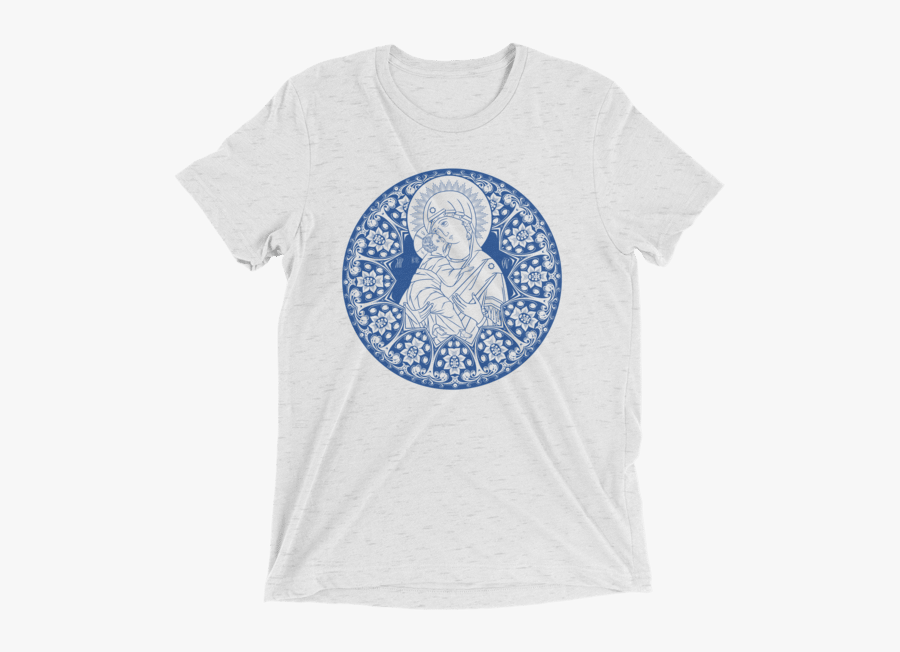 Theotokos Of Vladimir Tri Blend Short Sleeve T Shirt - Indiana T Shirts, Transparent Clipart