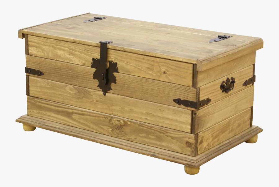 Pine Storage Chest Transparent Image - Wooden Chest Transparent Background, Transparent Clipart