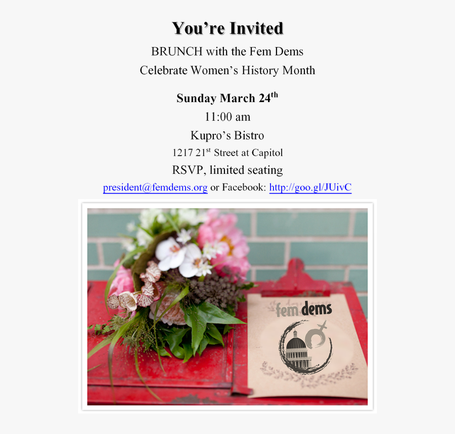 Women"s History Month Brunch - Bouquet, Transparent Clipart