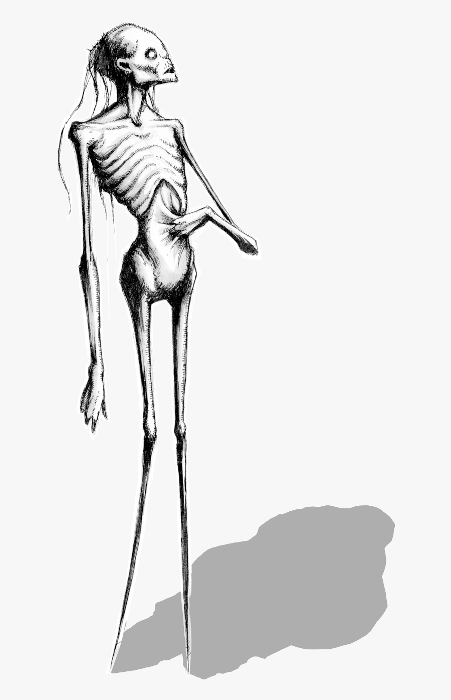 Drawing Leg Anorexic - Mental Illness Drawings Inktober, Transparent Clipart