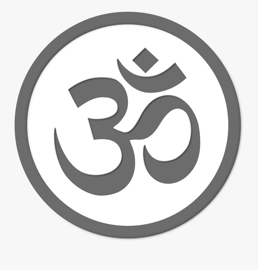 Aum Om Simbolo Symbol Yoga Namaste Peace Gray 15-1979px - Namastê Símbolo, Transparent Clipart