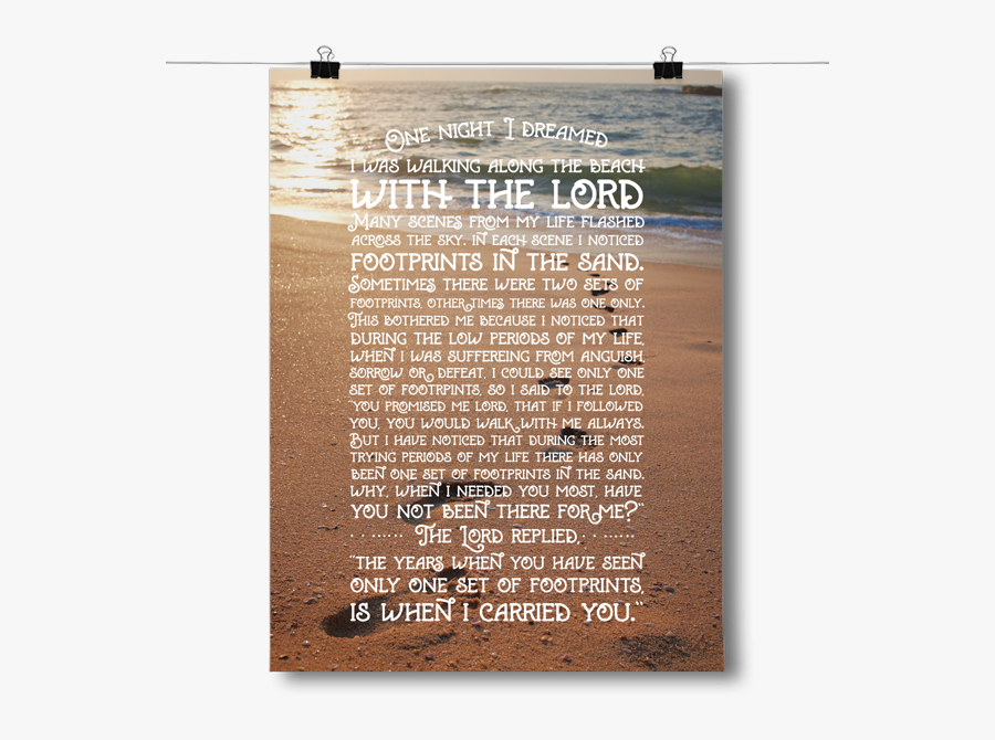 Footprints In The Sand - Poster, Transparent Clipart