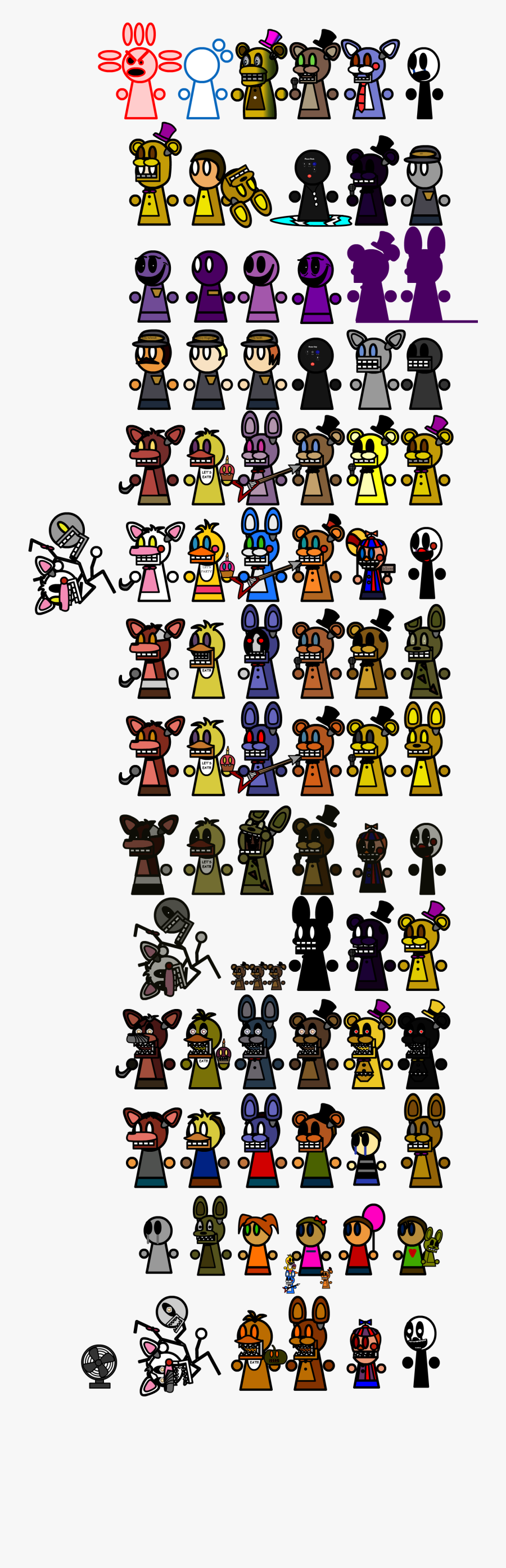 Five Nights At Freddy's Characters 1, Transparent Clipart