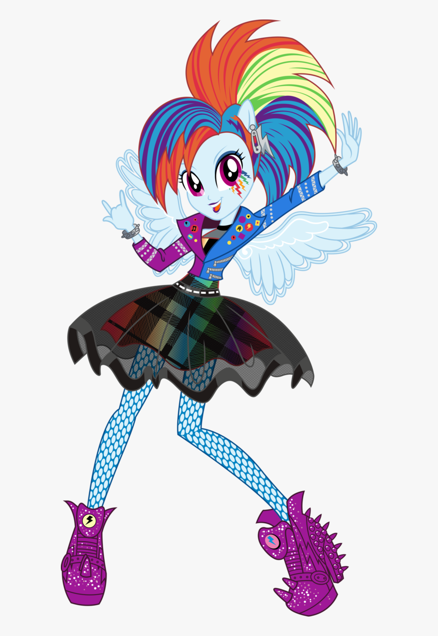 Rockin - Mlp Eg Rockin Hairstyle Rainbow Dash, Transparent Clipart