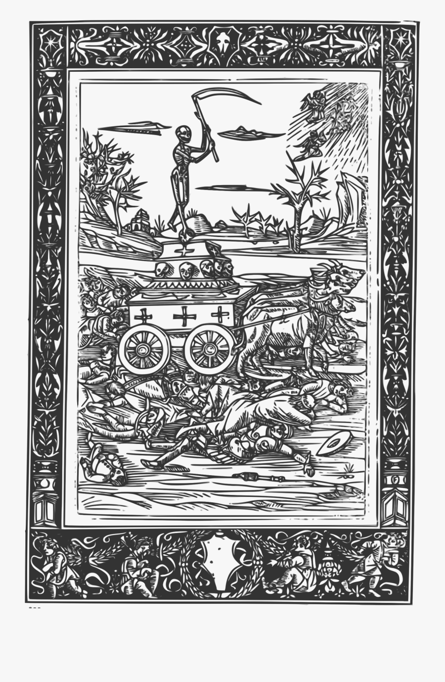 Clipart - Frame The Black Death, Transparent Clipart