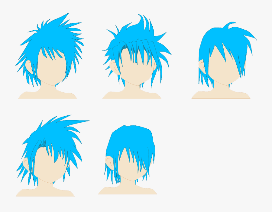 Shonen Hairstyle Reference By Spellcaster723 - Shonen Hairstyles, Transparent Clipart