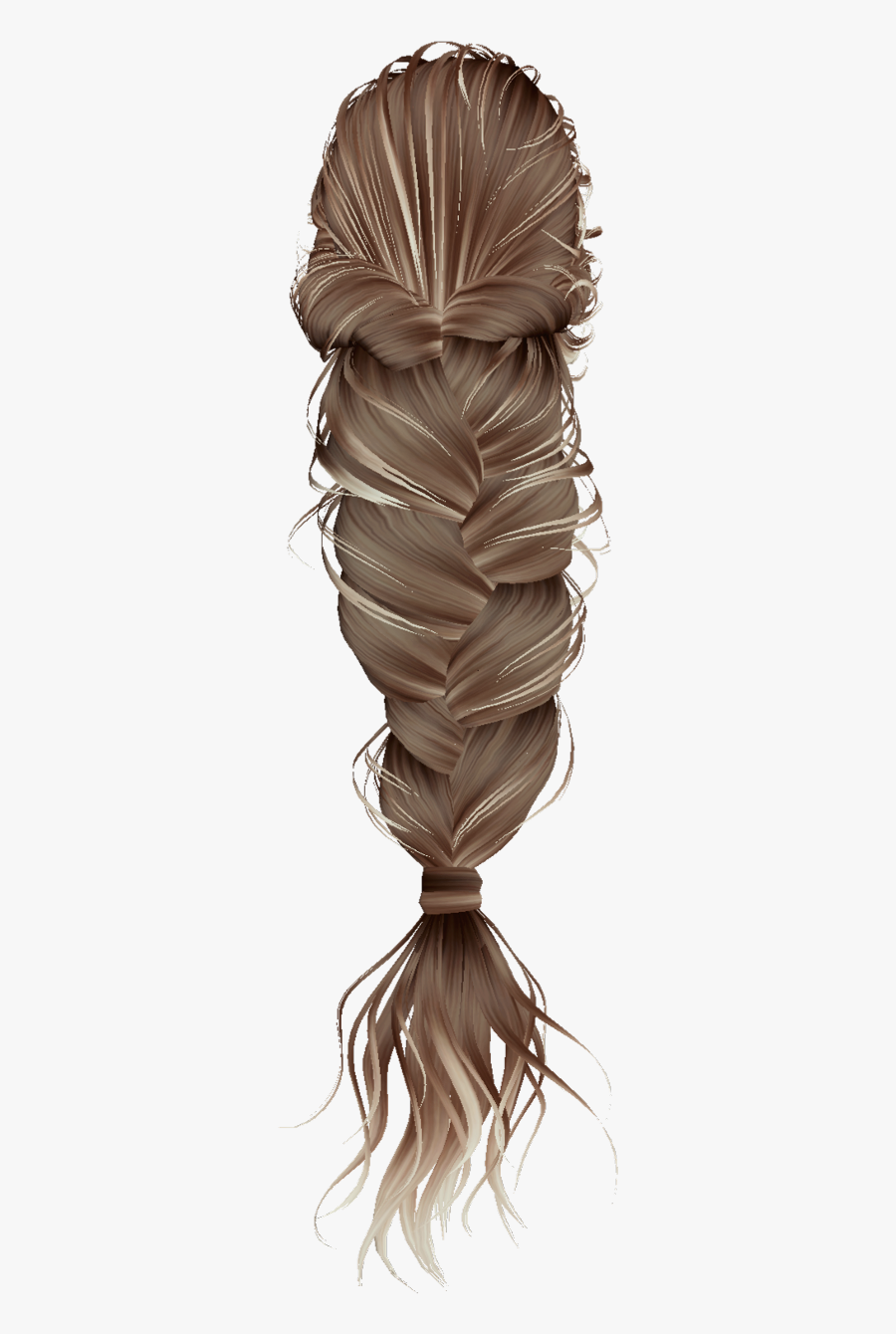#hair #long #braid #hairstyles #back #woman #brown - Wig, Transparent Clipart