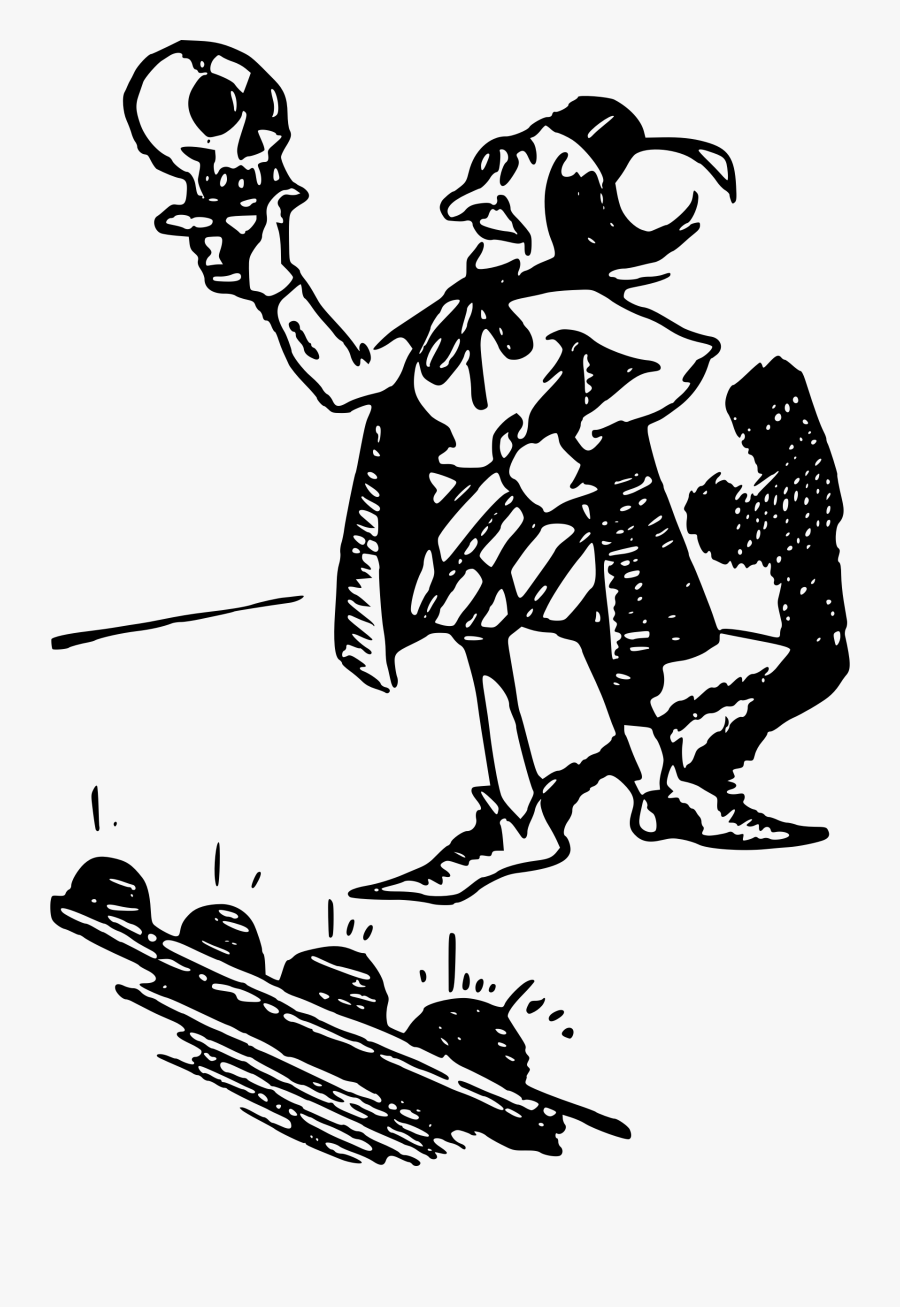 On Stage With A Skull Clip Arts - Hamlet Clipart, Transparent Clipart