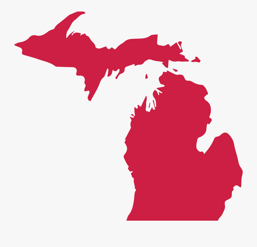 Michigan Outline Png - State Of Michigan No Background, Transparent Clipart
