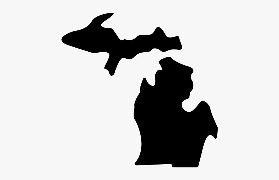 Michigan Clipart Rubber Stamp - State Of Michigan Silhouette, Transparent Clipart