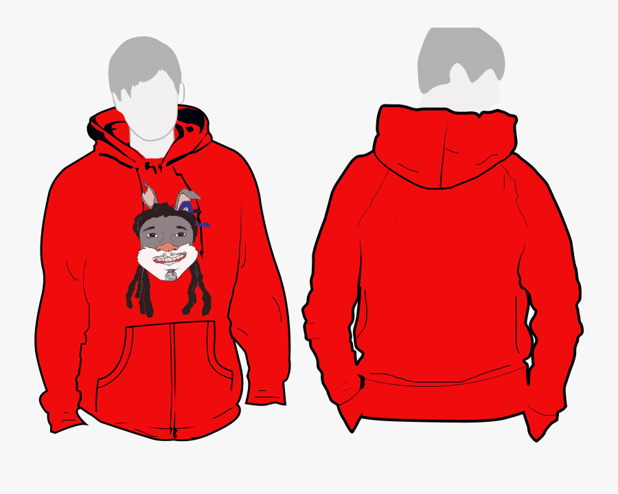 Womens Black Hoodie Template, Transparent Clipart
