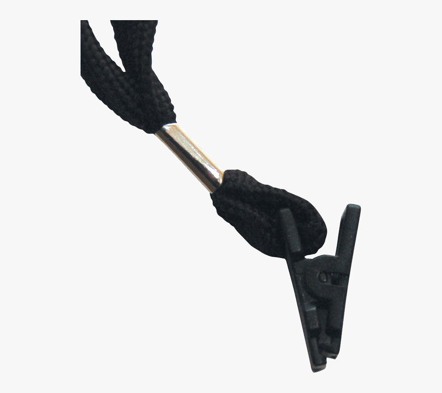 Clip From Lanyard - Black Lanyard With Plastic Clip, Transparent Clipart