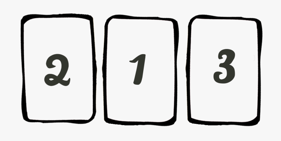 Three Card Centre Littleredtarot Com - Tarot, Transparent Clipart