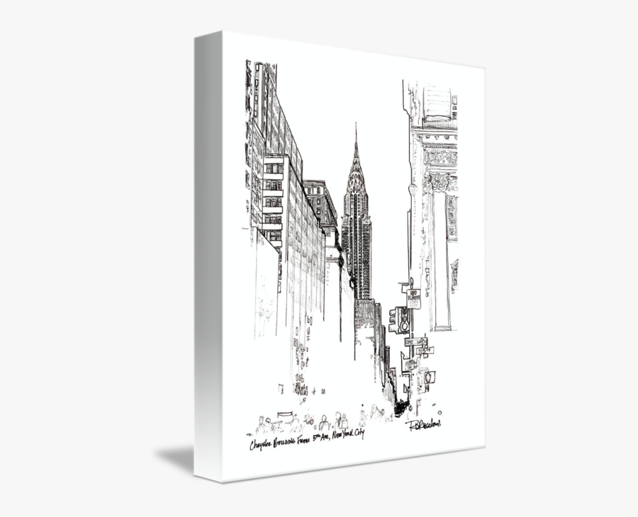 Jpg Library Library Chrysler Building From Th - New York Building Art, Transparent Clipart