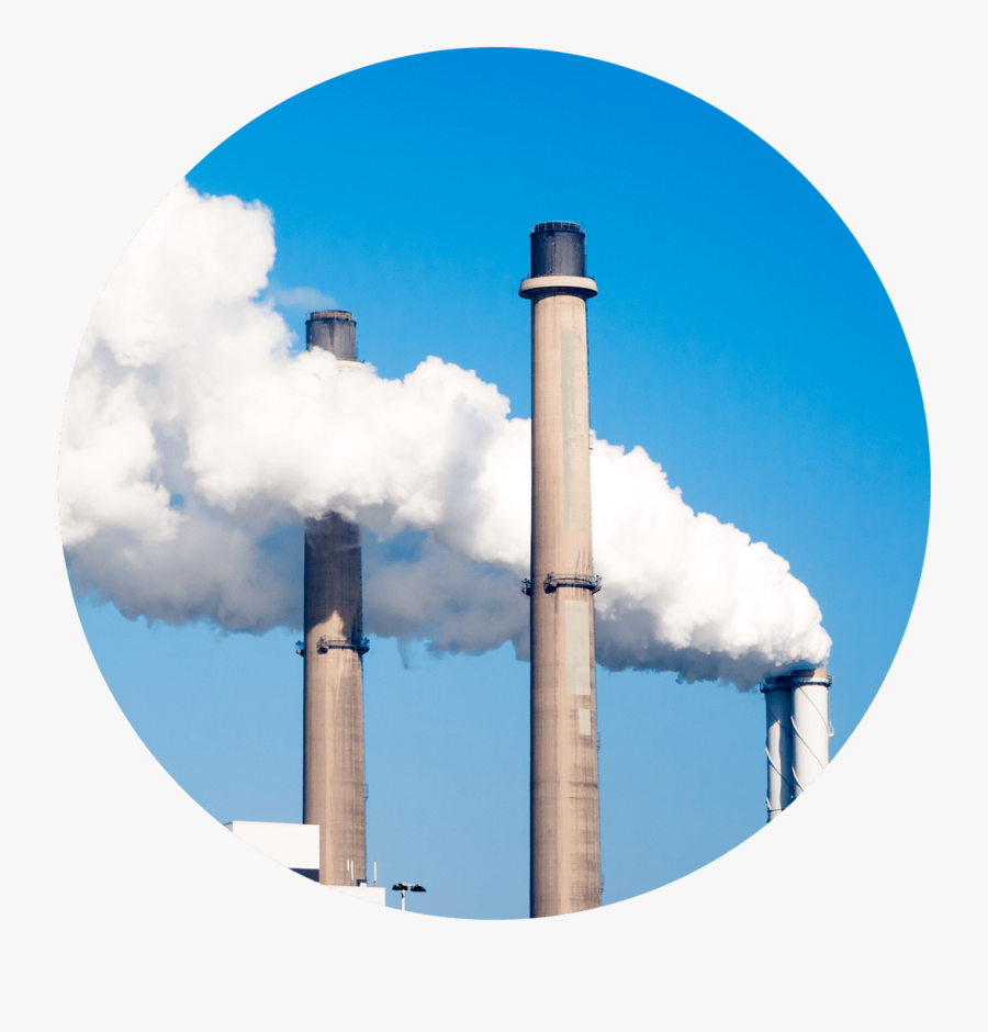 Pollution Clipart Smoke Stacks - Power Station, Transparent Clipart