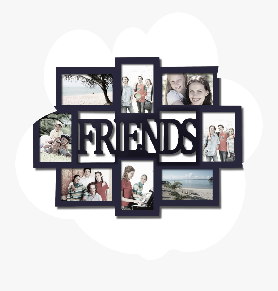 Transparent Collage Frame Png - Best Friend Multiple Photo Frame, Transparent Clipart