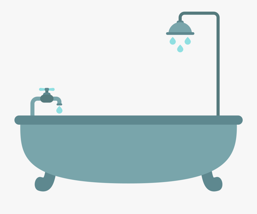 Bathtub Shower Bathroom - Bathtub, Transparent Clipart
