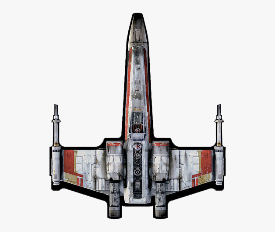 Transparent Xwing Clipart - Star Wars X Wing Top View, Transparent Clipart