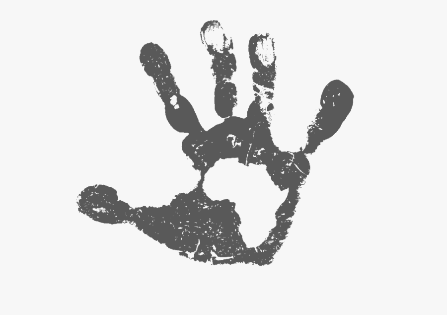 White Handprint Png- - Child Hand Print, Transparent Clipart