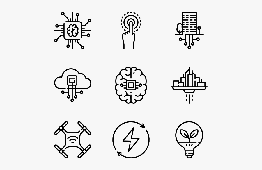 Futuristic Vector Shapes - Herb Icon, Transparent Clipart