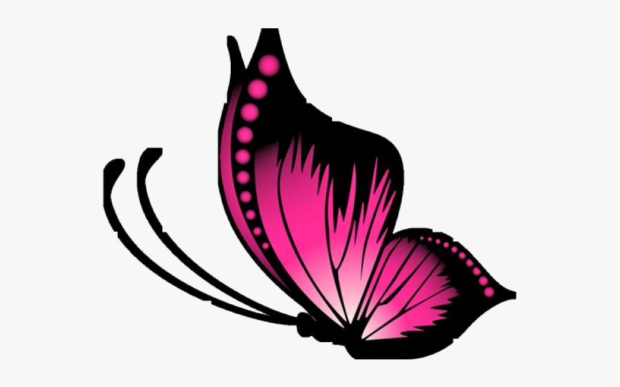 Butterfly Design Clipart Transparent Background - Pink Butterfly Vector Png, Transparent Clipart
