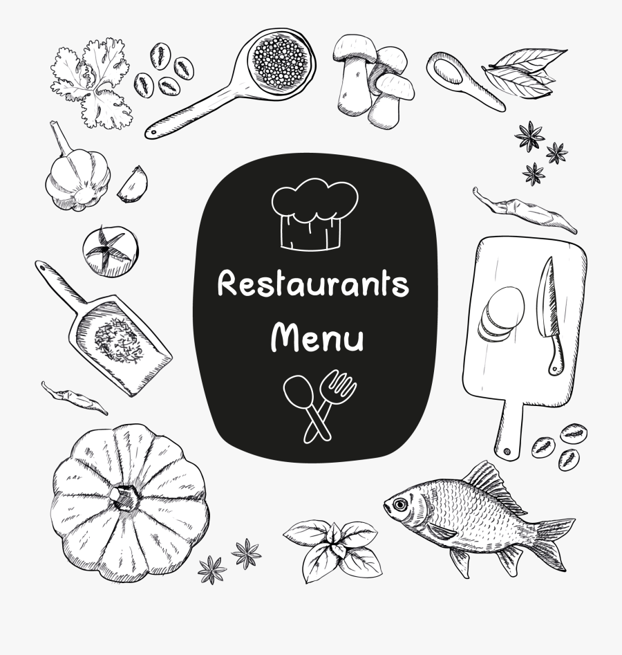 Transparent Bistro Clipart - Sketchy Food Food Vector Free, Transparent Clipart
