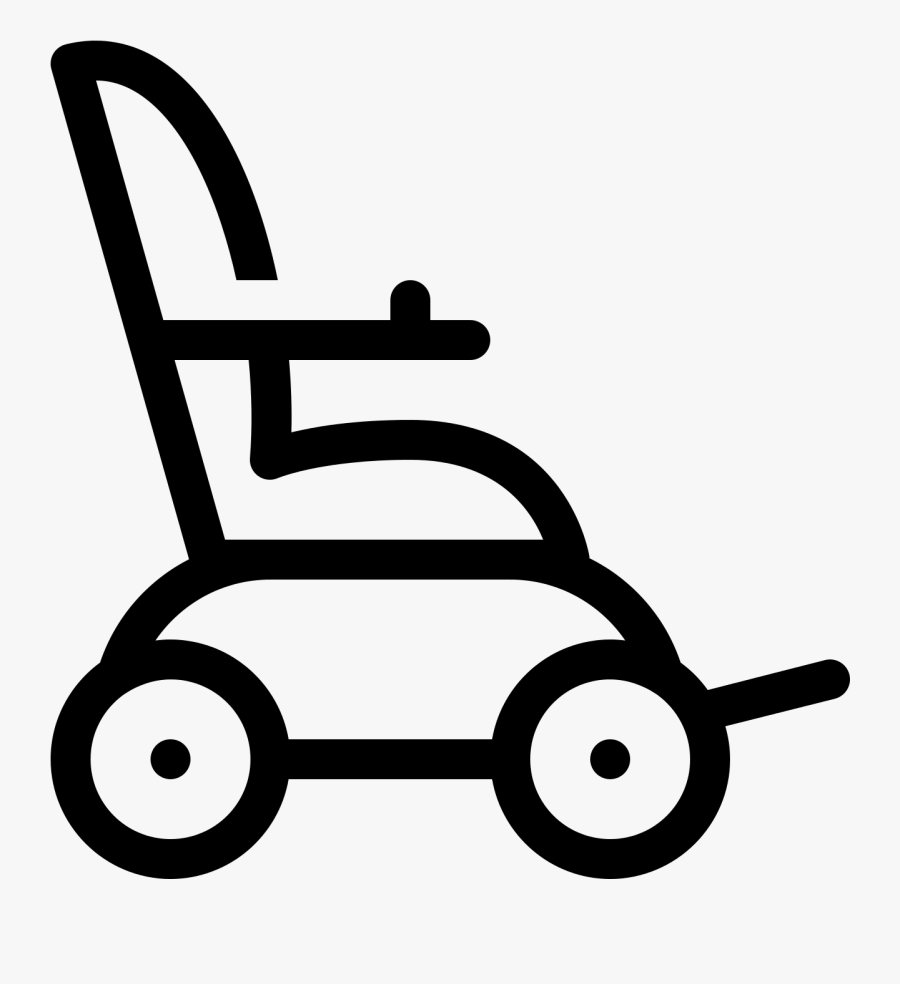 Electric Wheelchair Icon, Transparent Clipart