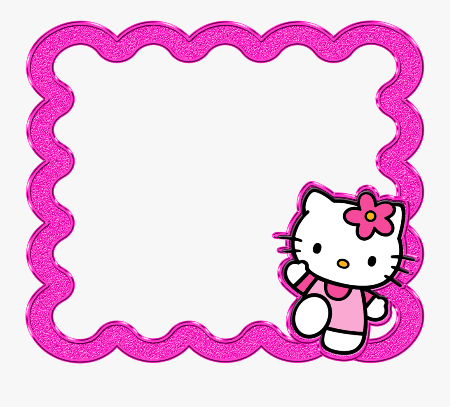 Borders, Images And Backgrounds - Hello Kitty Name Tag, Transparent Clipart