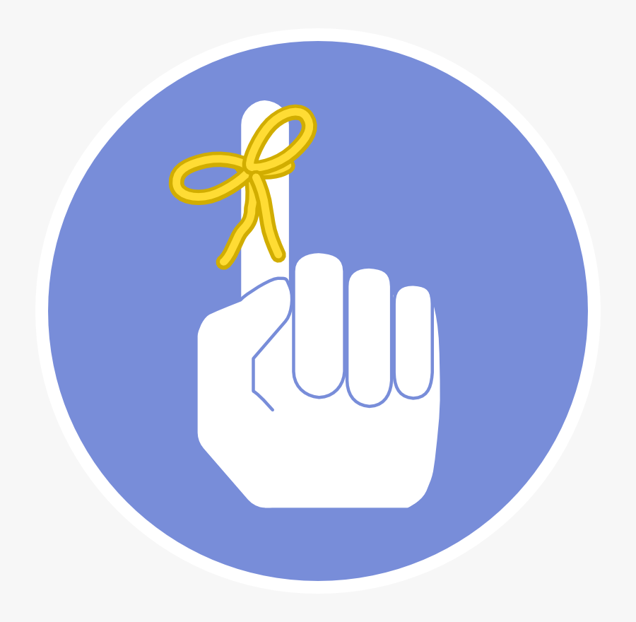 Ribbon Around Finger - Icon Png Remember Icon, Transparent Clipart