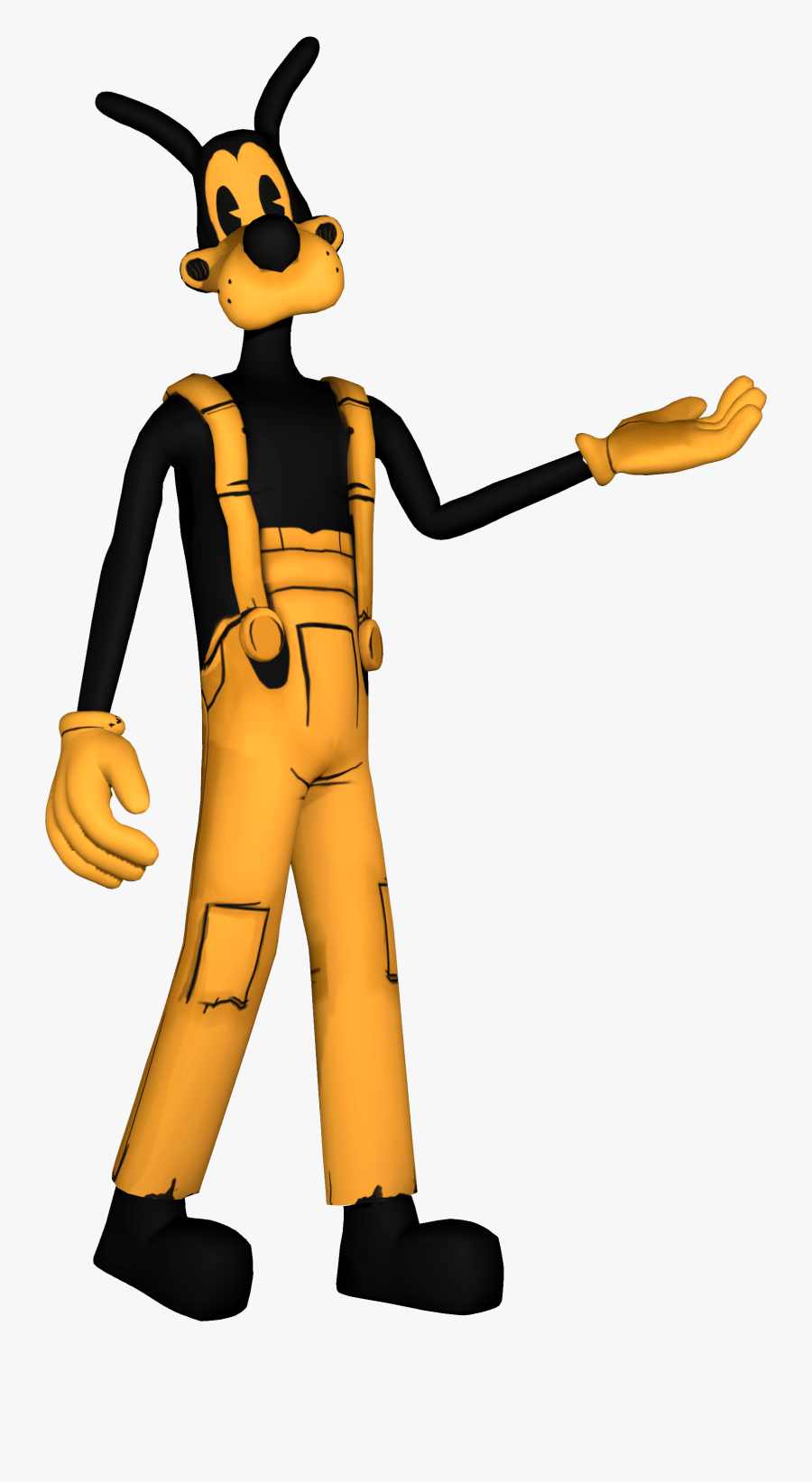 Hello Clipart Enemy - Bendy And The Ink Machine Boris Figurine, Transparent Clipart