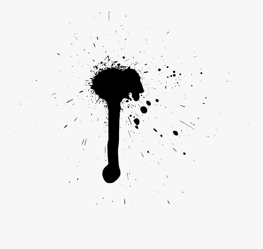 Drip Transparent Black Paint - Spray Paint Splash, Transparent Clipart