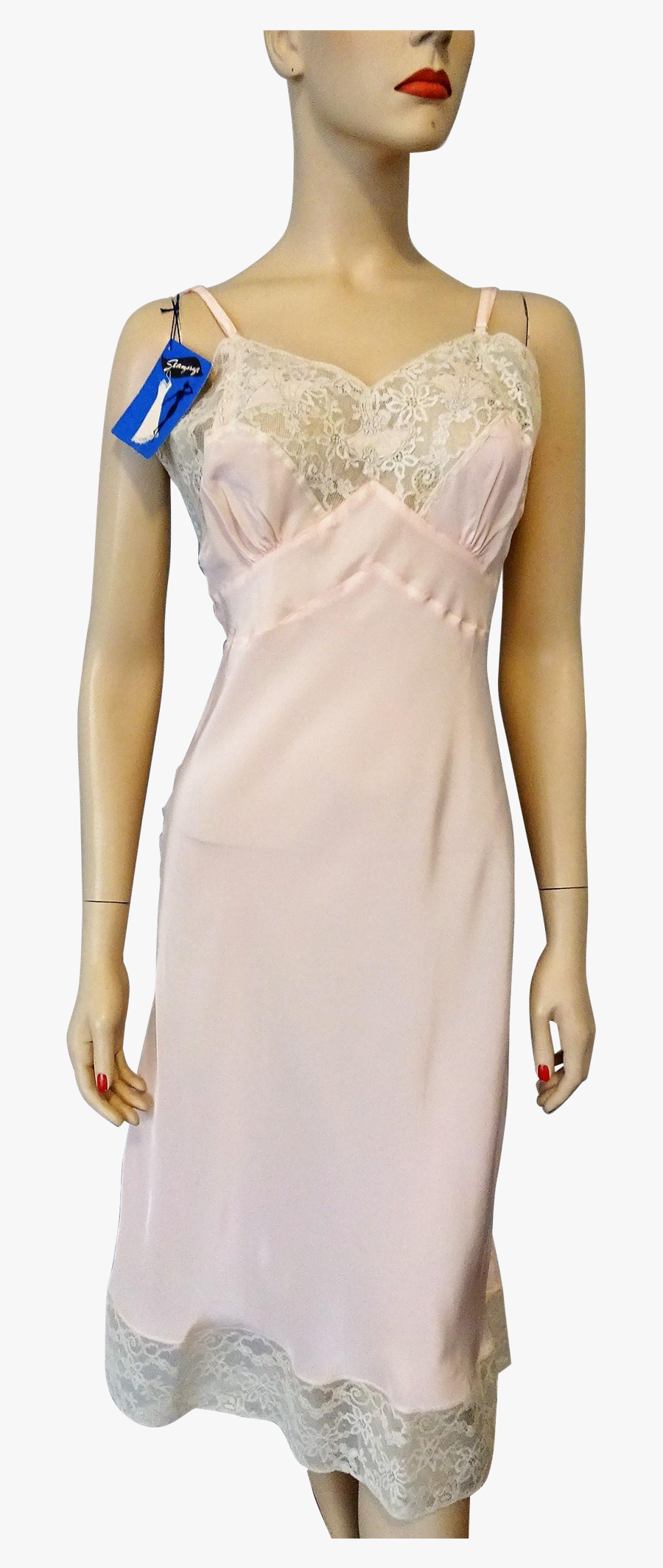 Clip Art Lace Nightgown Full Slip - Cocktail Dress, Transparent Clipart