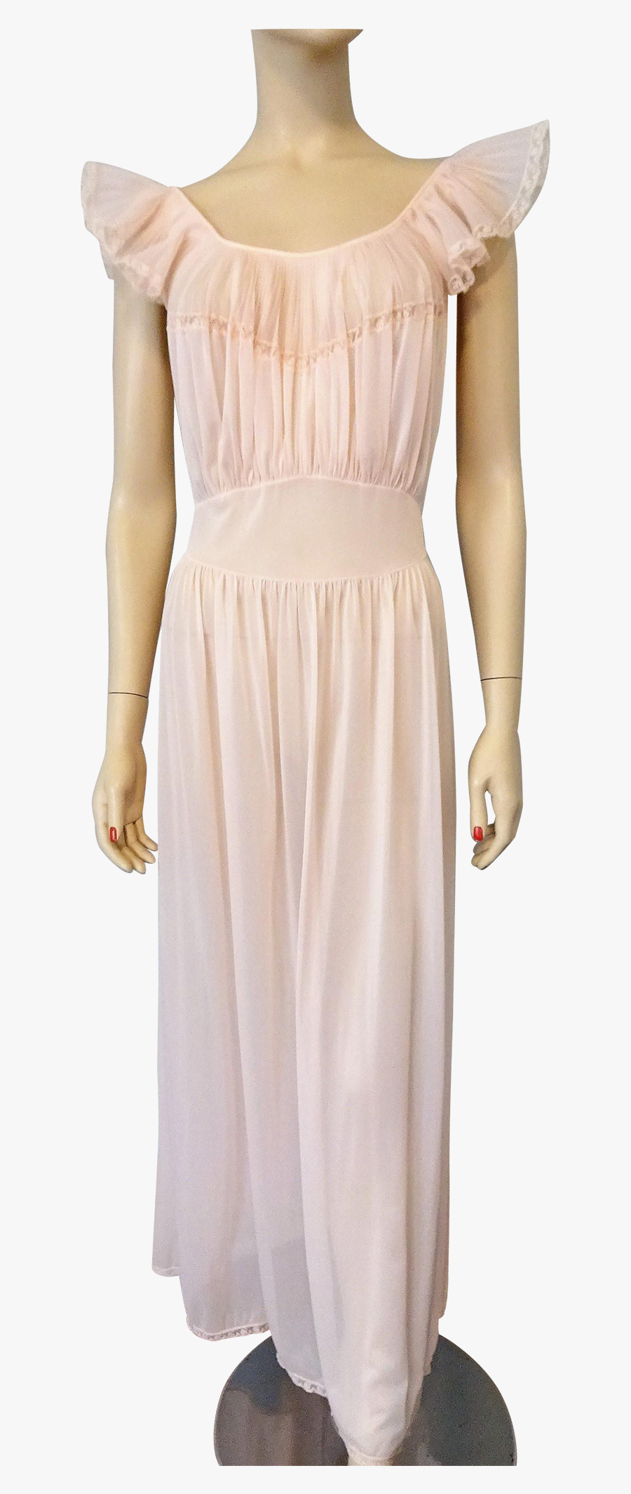 Clip Art Pink Negligee - Gown, Transparent Clipart