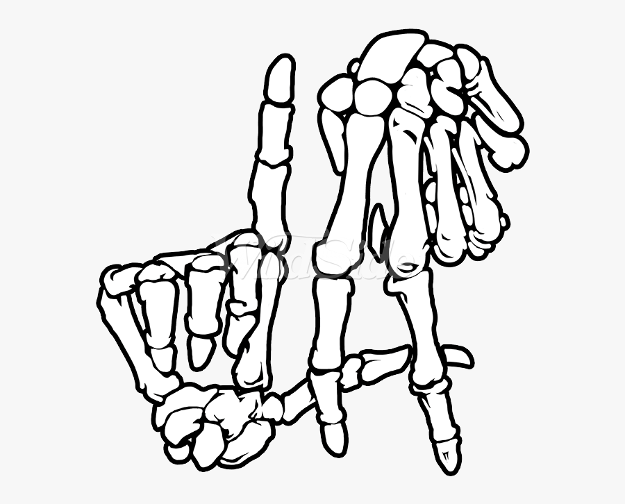 Bones Sign La - La Skeleton Hands Png, Transparent Clipart