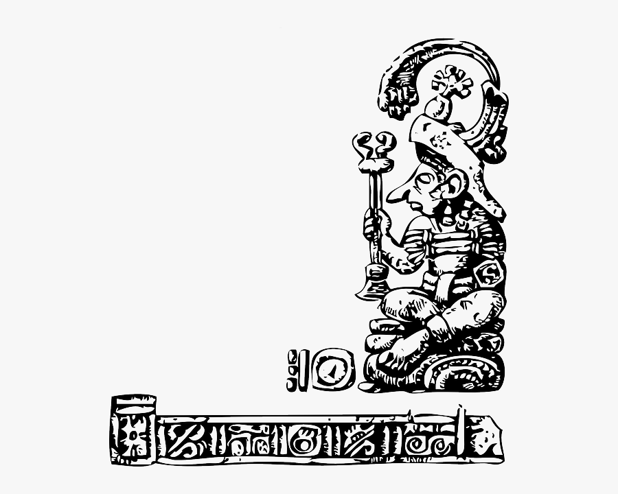 Mayan, Statue, Relief, Maya, Mexico, Sculpture - Mayan Vector, Transparent Clipart
