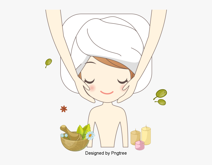 Beauty Clipart Health Beauty - Facial Spa Cartoon Png, Transparent Clipart