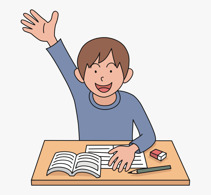 Transparent Kid Clip Art - Student Raising Hand Clip Art, Transparent Clipart