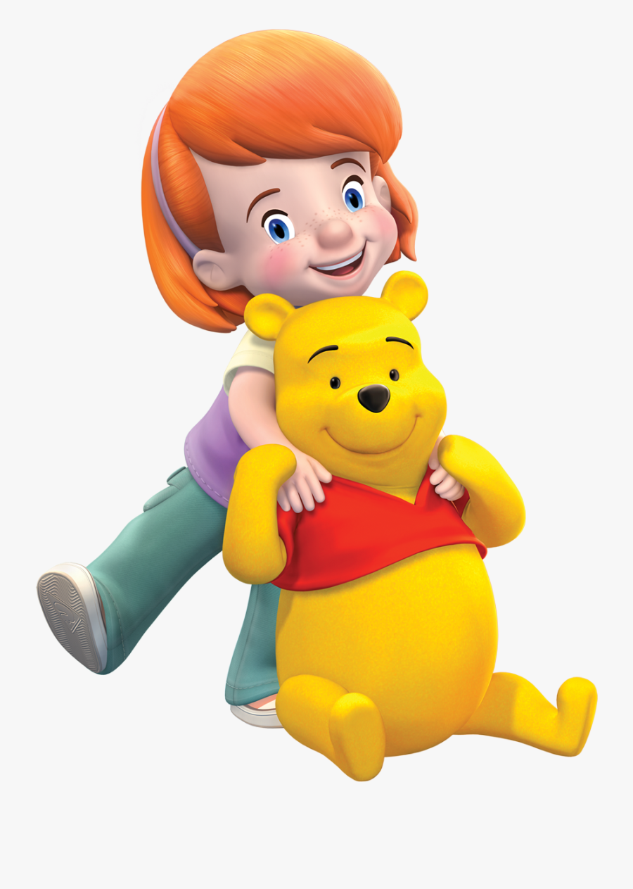 Winnie The Pooh With Girl, Transparent Clipart