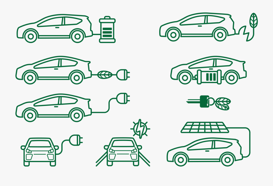 Electric Car Icon Free, Transparent Clipart