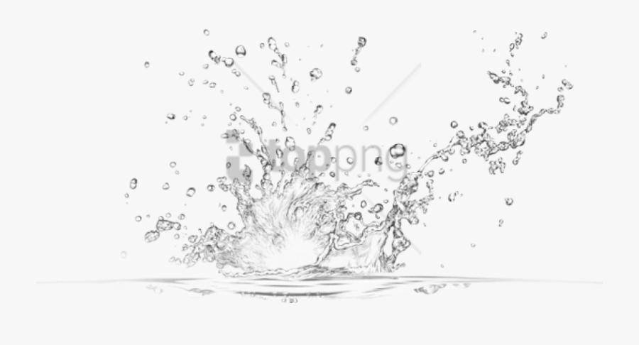 Water,white,drop,black And White,line,monochrome Photography,close - Water Splash Transparent Background, Transparent Clipart