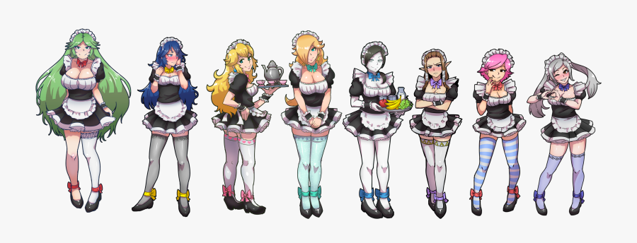 Super Smash Bros Waifu , Transparent Cartoons - Super Smash Bros Maid, Transparent Clipart
