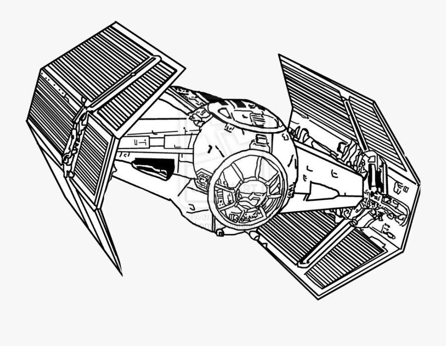 Darth Vader Tie Fighter Drawing, Transparent Clipart
